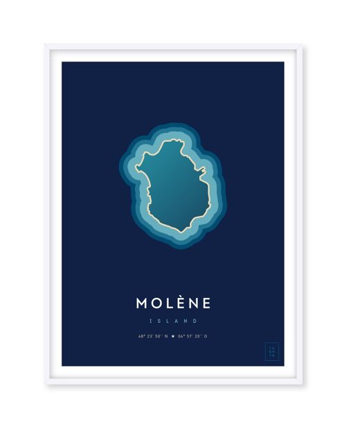 Affiche de l'île de Molène - 50 x 70 cm