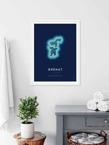 Affiche de l'île de Bréhat - 30 x 40 cm 2