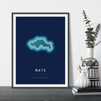 Affiche de l'île de Batz - 30 x 40 cm 3
