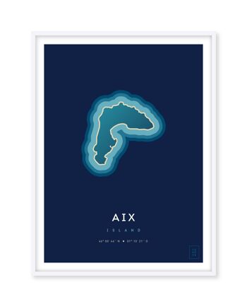 Affiche de l'île d'Aix - 30 x 40 cm 1