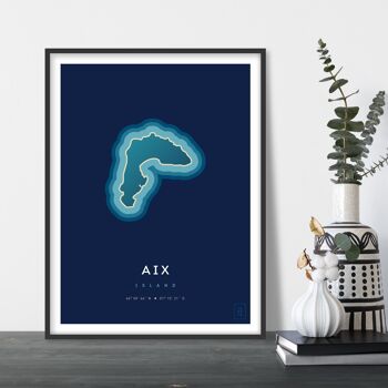 Affiche de l'île d'Aix - 30 x 40 cm 3