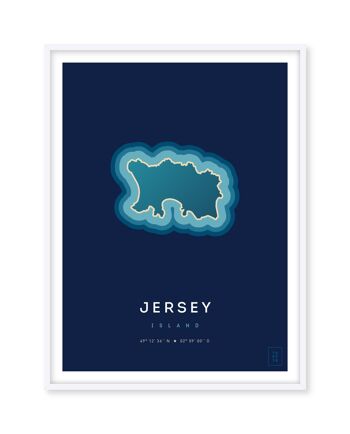 Affiche de l'île de Jersey - 30 x 40 cm 1