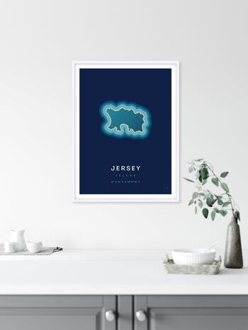 Affiche de l'île de Jersey - 30 x 40 cm 2