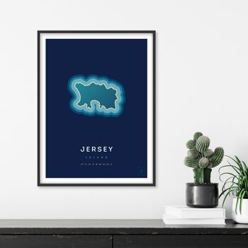 Affiche de l'île de Jersey - 30 x 40 cm 3