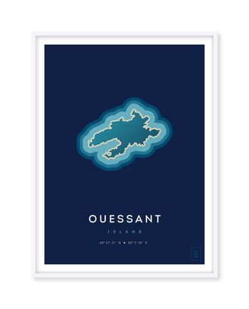 Affiche de l'île d'Ouessant - 30 x 40 cm 1