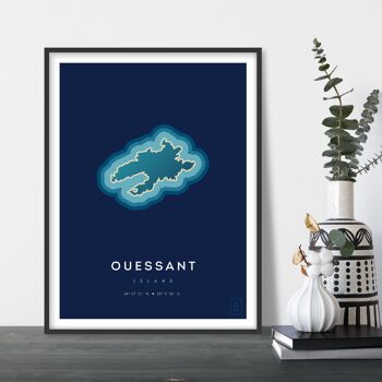 Affiche de l'île d'Ouessant - 30 x 40 cm 3