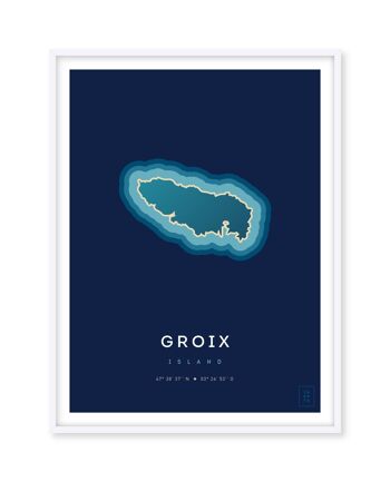 Affiche de l'île de Groix - 30 x 40 cm 1