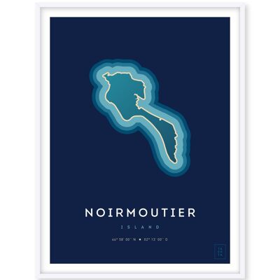 Poster dell'isola di Noirmoutier - 30 x 40 cm