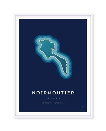 Affiche de l'île de Noirmoutier - 30 x 40 cm 1