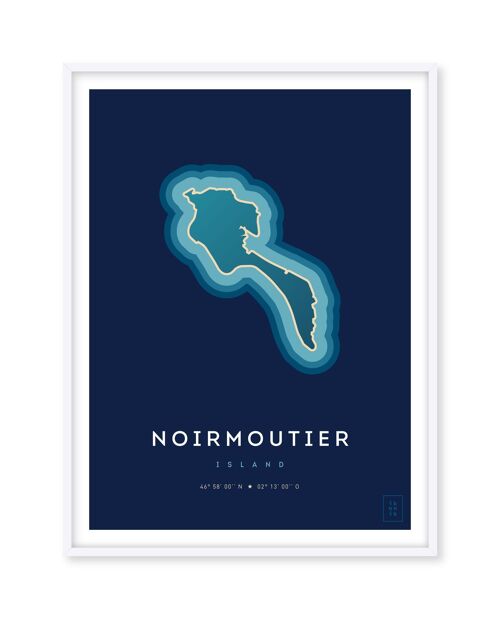 Affiche de l'île de Noirmoutier - 50 x 70 cm