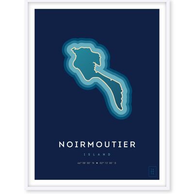 Poster dell'isola di Noirmoutier - 50 x 70 cm