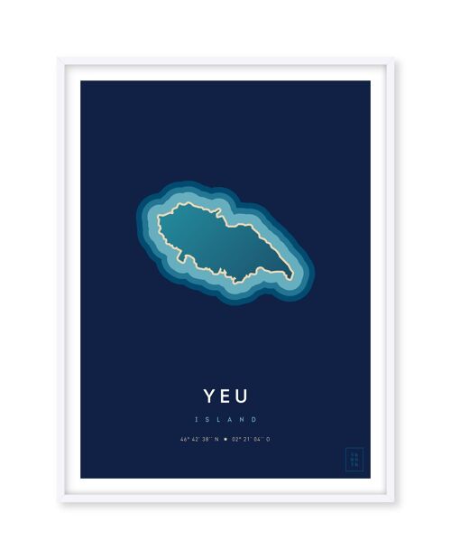 Affiche de l'île d'Yeu - 30 x 40 cm