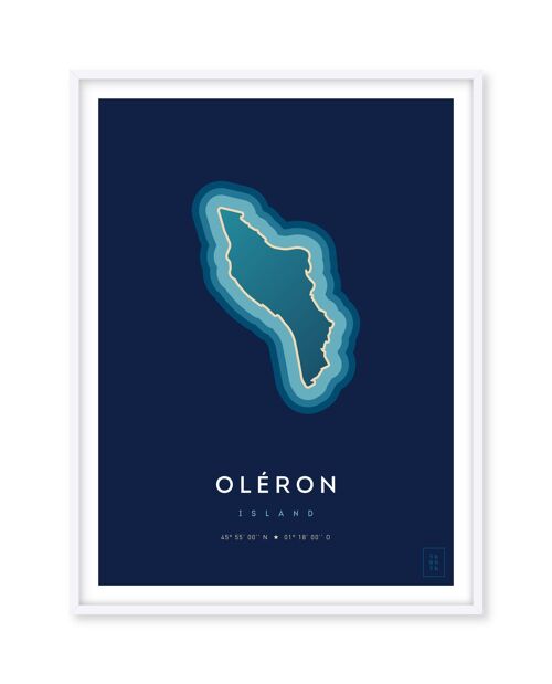 Affiche de l'île d'Oléron - 30 x 40 cm