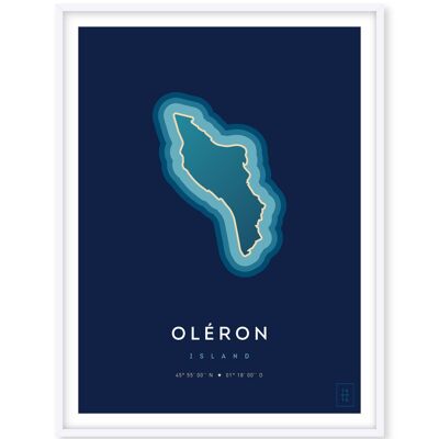 Affiche de l'île d'Oléron - 30 x 40 cm