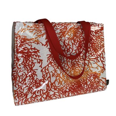 XL insulated bag, “Caledonia” coral