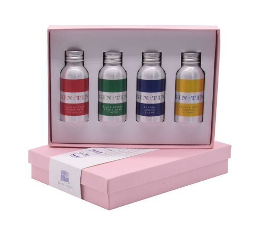FOUR CHRISTMAS GINS - in a pink gift box