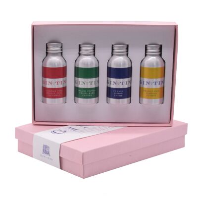 FOUR CHRISTMAS GINS - in a pink gift box