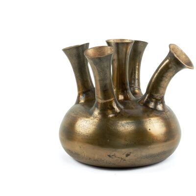Vase 5 Bouches Bronze/Or