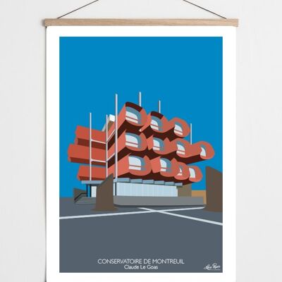 Poster di architettura - Conservatorio di Montreuil