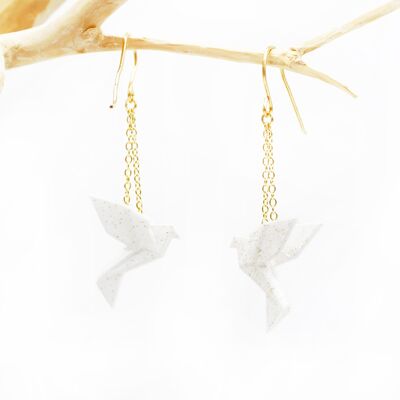 Boucles d'oreilles Mini Birdy WHITE