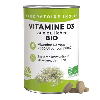 Vitamina D3 de liquen orgánico, vegano
