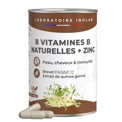 Complexe 8 vitamines B naturelles + zinc - Peau & Cheveux