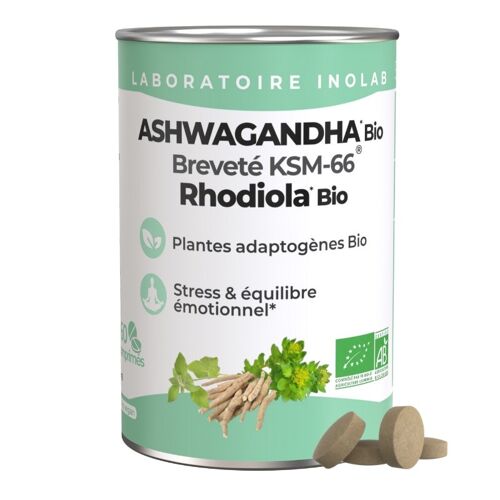 Complexe anti-stress naturel bio avec Ashwagandha KSM66® & Rhodiola