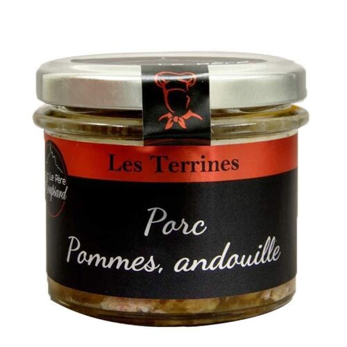 Rillettes de porc, pomme, andouille - 180g - Terrines du Père Roupsard