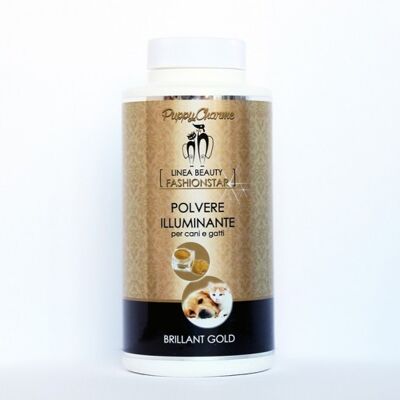 ILLUMINATING POWDER WITH NEEM OIL - BRILLANT GOLD - FOR DOGS AND CATS