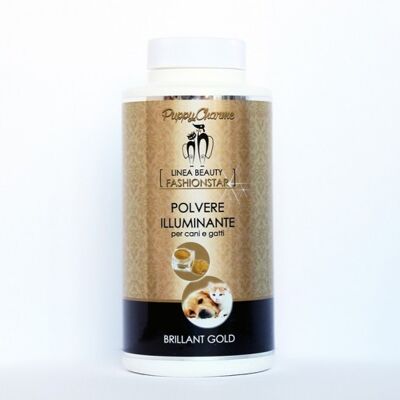 POLVO ILUMINADOR CON ACEITE DE NEEM - ORO BRILLANTE - PARA PERROS Y GATOS