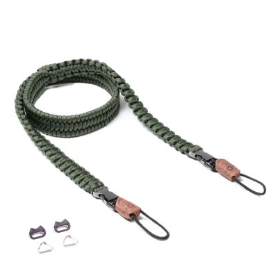 Camera strap "The Traveler" made of Paracord - Military Olive - 100cm