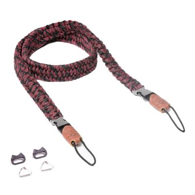 Camera strap "The Traveler" made of paracord - Red Dots - 100cm