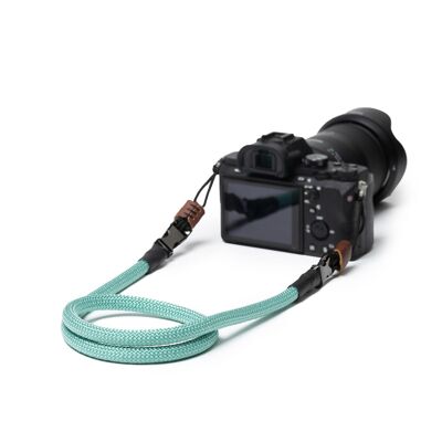 Cinghia per fotocamera "The Climber" in corda da arrampicata - Mighty Mint - 140 cm