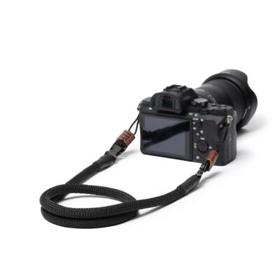 Cinghia per fotocamera "The Climber" in corda da arrampicata - Silent Black - 125cm