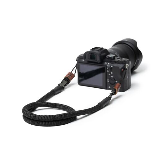 Kameragurt "The Climber" aus Kletterseil - Silent Black - 140cm
