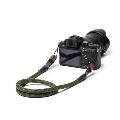 Camera strap "The Climber" made of climbing rope - Military Olive - 100cm