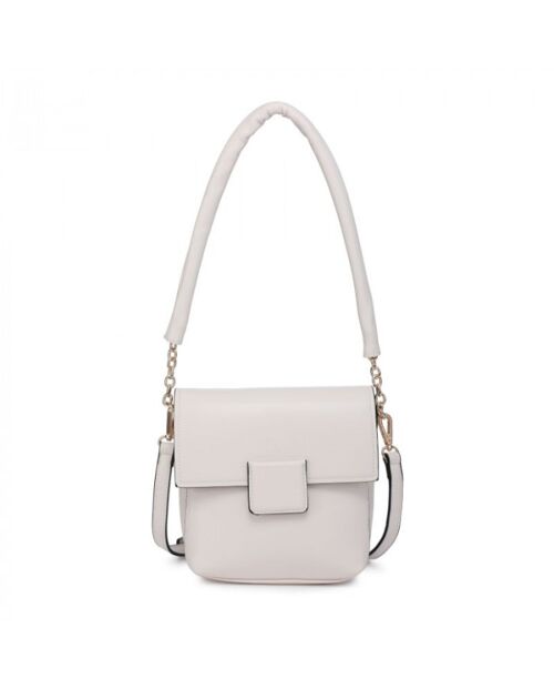 Mini Adjustable Shoulder Strap Ladies Handbag Purse White