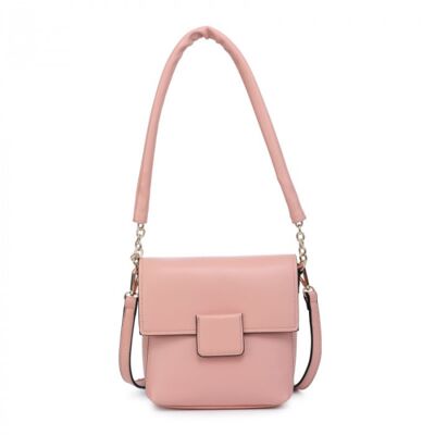 Bolso bandolera de calidad, bolso de hombro con 2 correas ajustables, bolsos cruzados de hombro multiusos para damas - OL2753p rosa