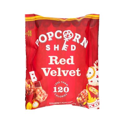 Confezione di snack per popcorn gourmet di velluto rosso