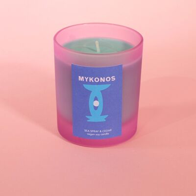 Bougie Vacay Mykonos embruns marins et cèdre