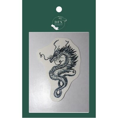 Tatuaje temporal detallado del dragón