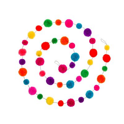 Guirlande de pompons multicolores Fiesta