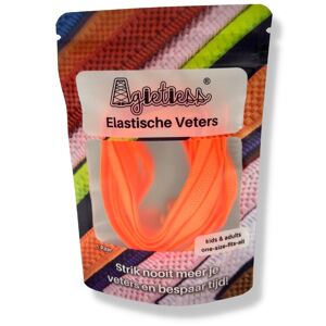 Agletless® Lacets Élastiques Sans Noeud - Plat Large - Orange