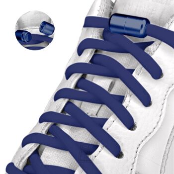 Agletless® Lacets élastiques sans attaches - Rond - Bleu marine 4