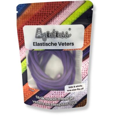 Agletless® Lacets élastiques sans attaches - Rond - Violet