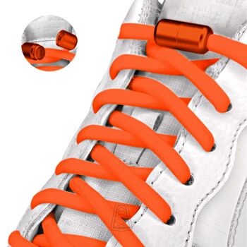 Agletless® Lacets élastiques sans attaches - Rond - Orange 4