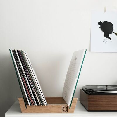 The storage rack for vinyl records