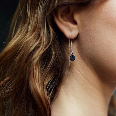 Bauhaus Disc Earrings I Black