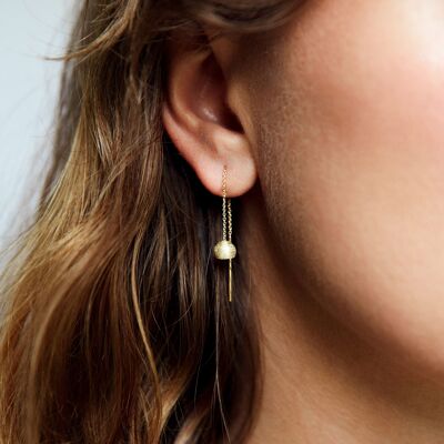 Bauhaus Disc Earrings II Gold