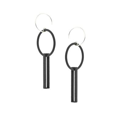 Contrast Earrings II Black